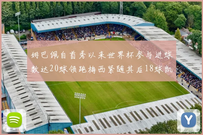 姆巴佩自首秀以来世界杯参与进球数达20球领跑梅西紧随其后18球凯恩则有13球